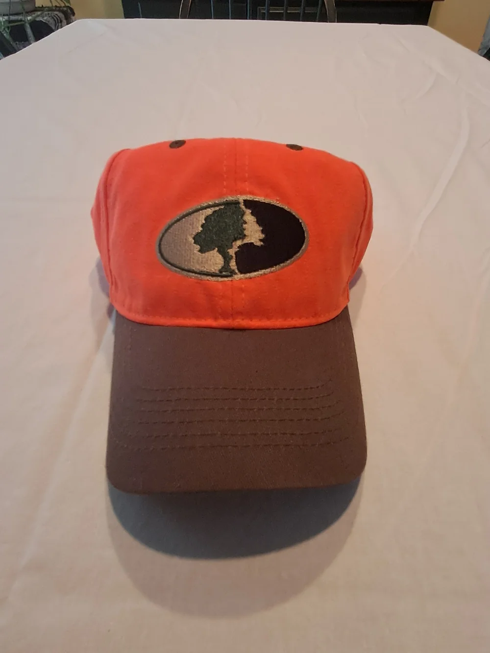 MOSSY OAK Orange and Brown Embroidered Tree Patch Cap